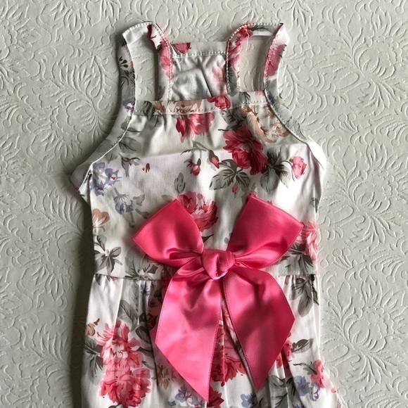 CAT or Small Dog Floral Summer Dress with Bow tie- NEW - Picture 8 of 10